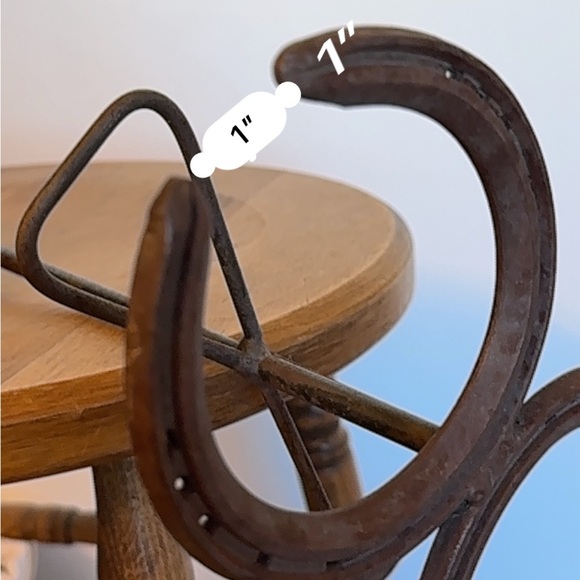 Metal Horse Shoe Umbrella Stand Fireplace Tool Holder Drink Stand Unique Rustic - Picture 13 of 16